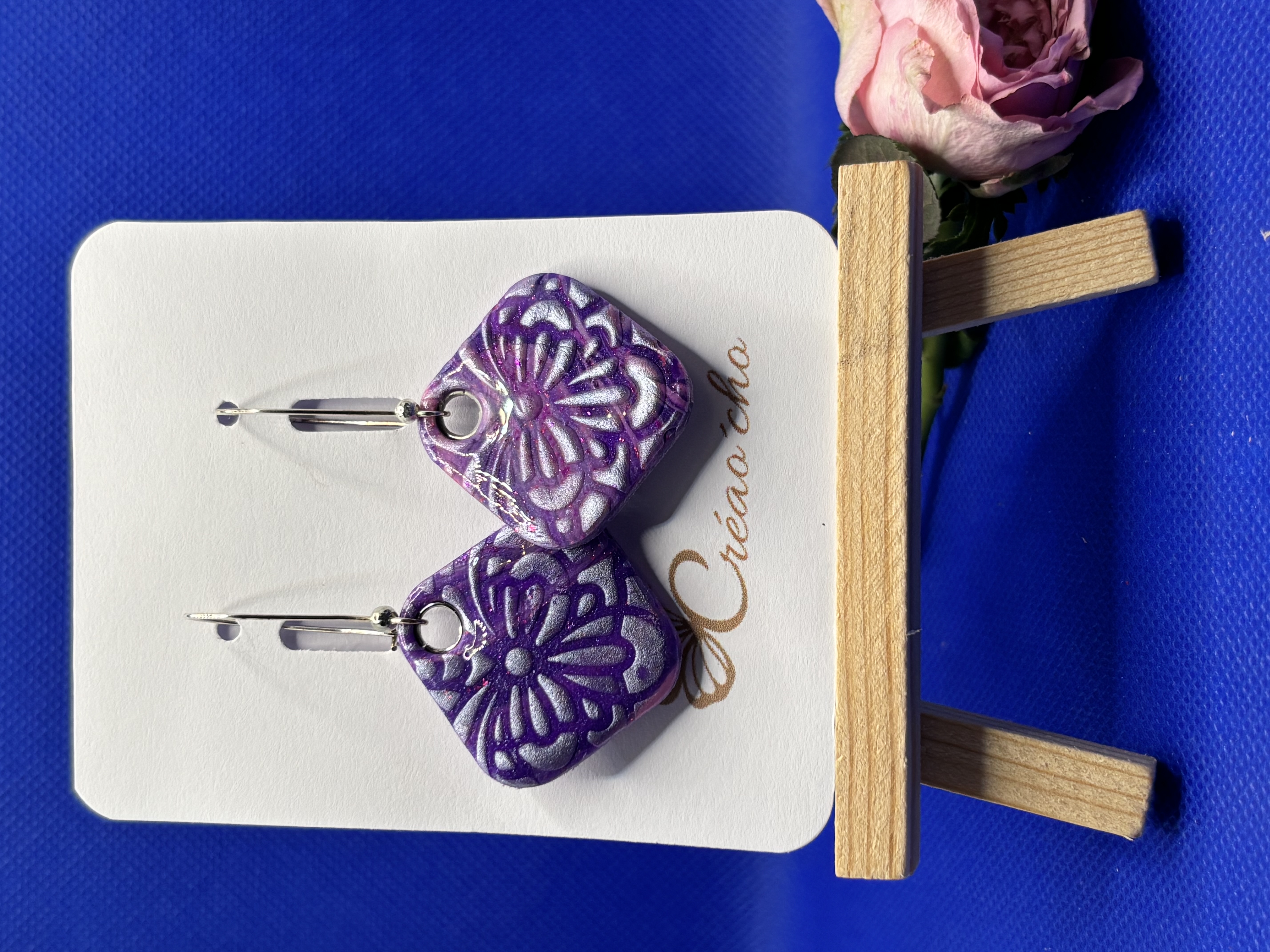 Boucles d'oreilles "Murmures d'iris"SDM1