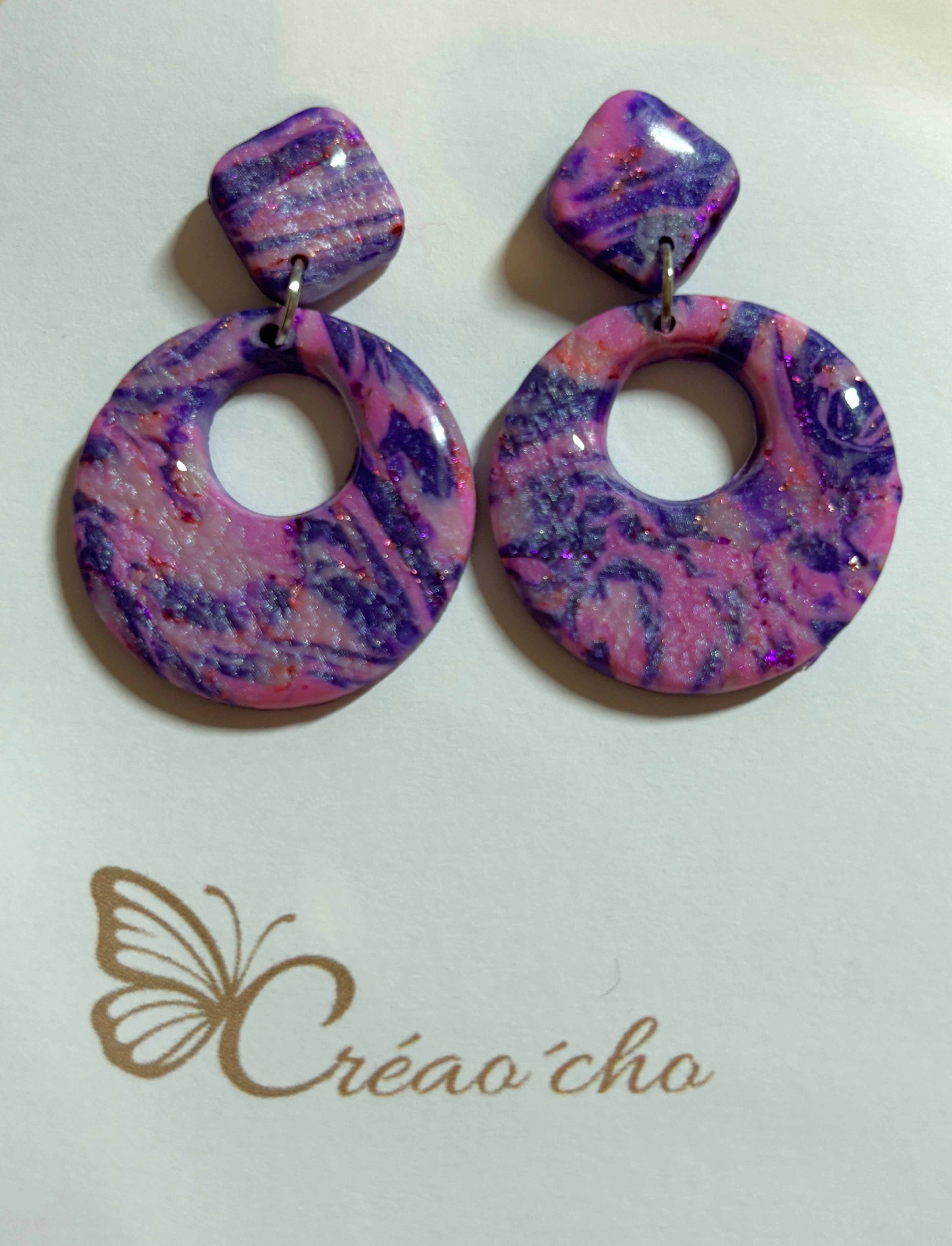 Boucles d'oreilles "ronde galactique" SDM12