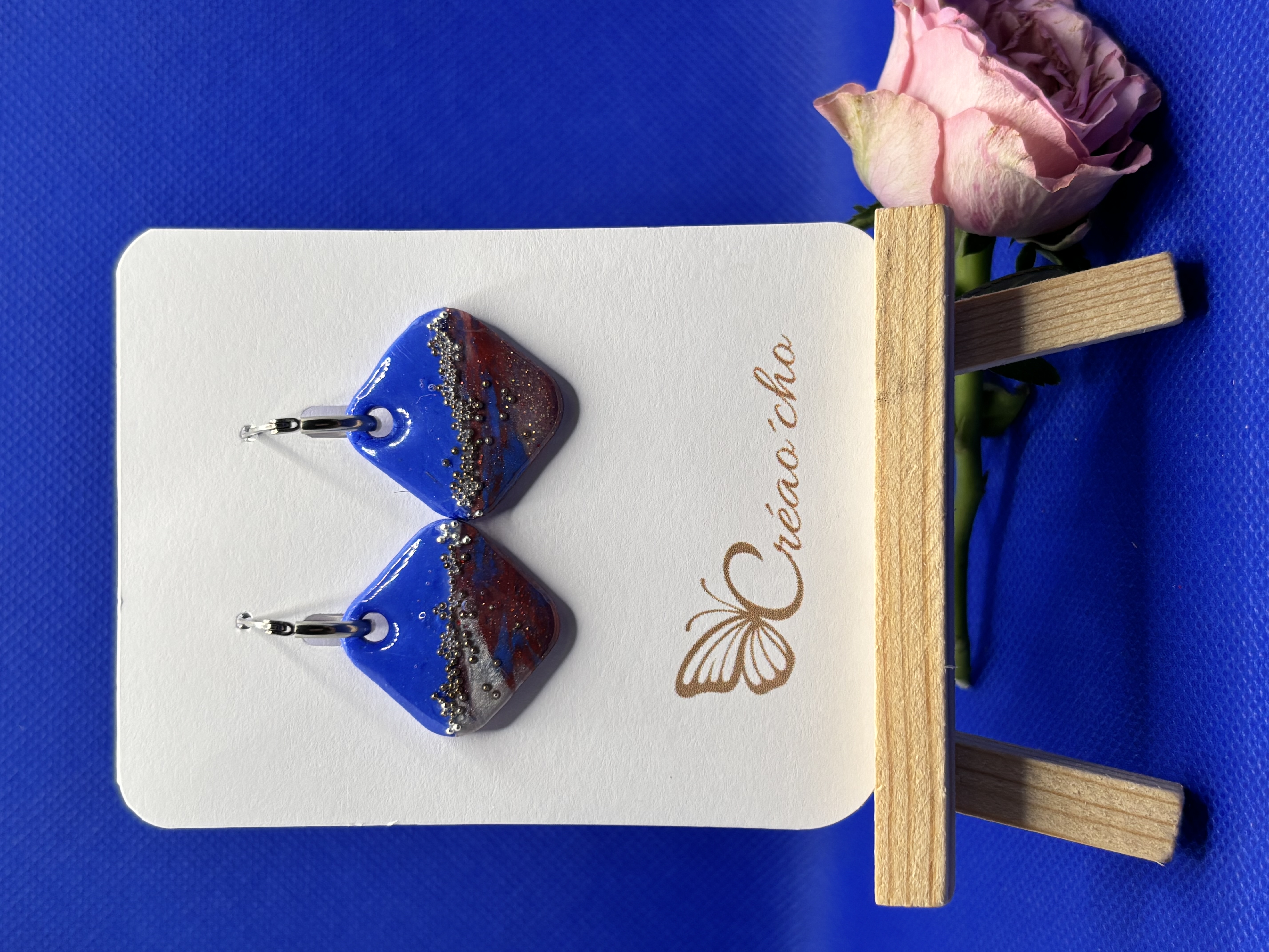 Boucles d'oreilles "Carré"MDRB4
