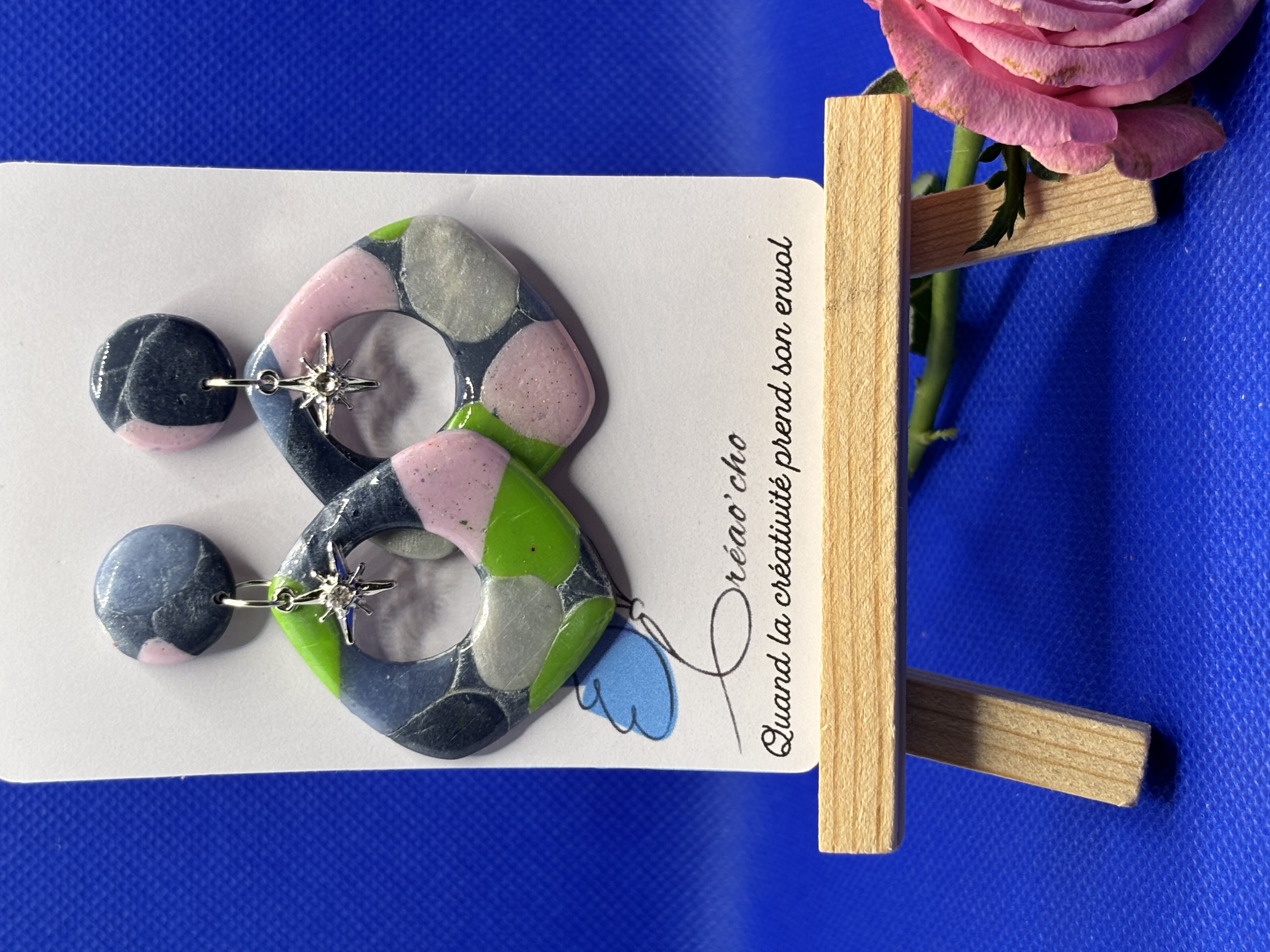 Boucles d'oreilles "Carré" GBG2