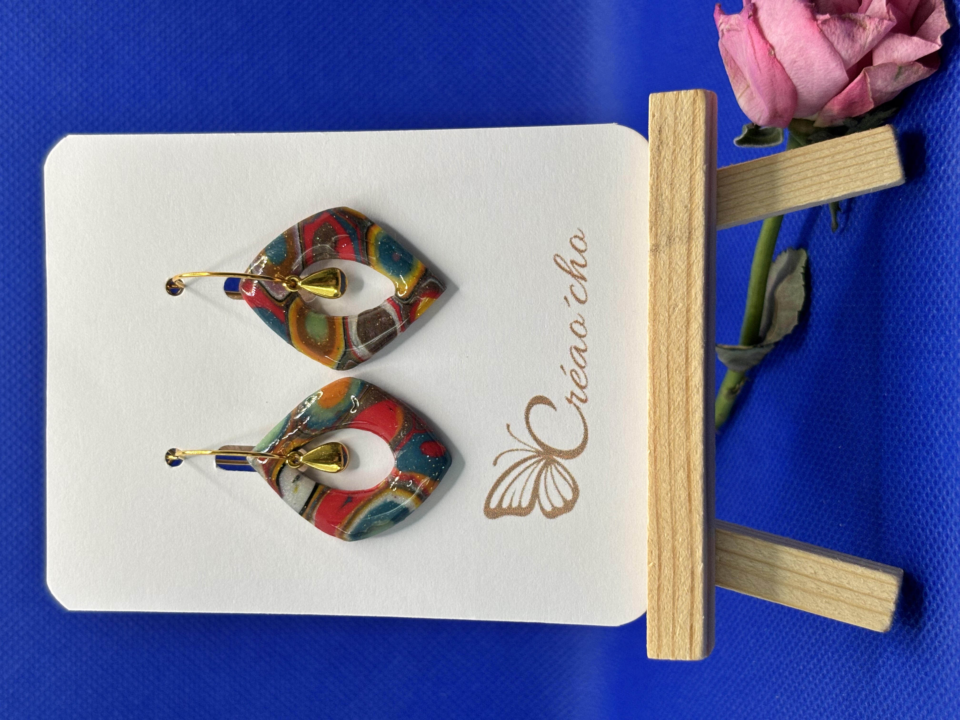 Boucles d'oreilles "Losange"FDM1