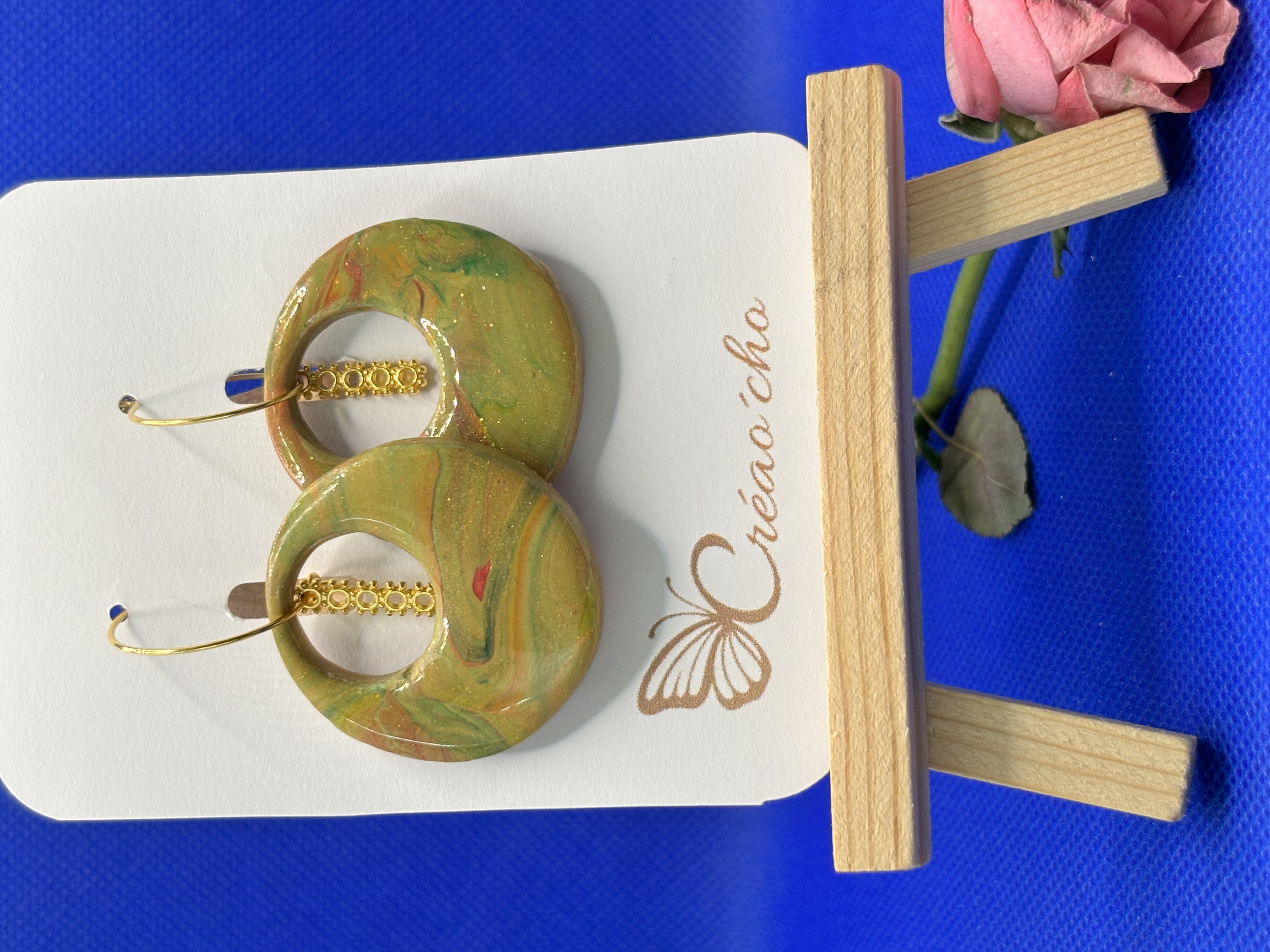 Boucles d'oreilles "Ronde percée jardin"VVNO5