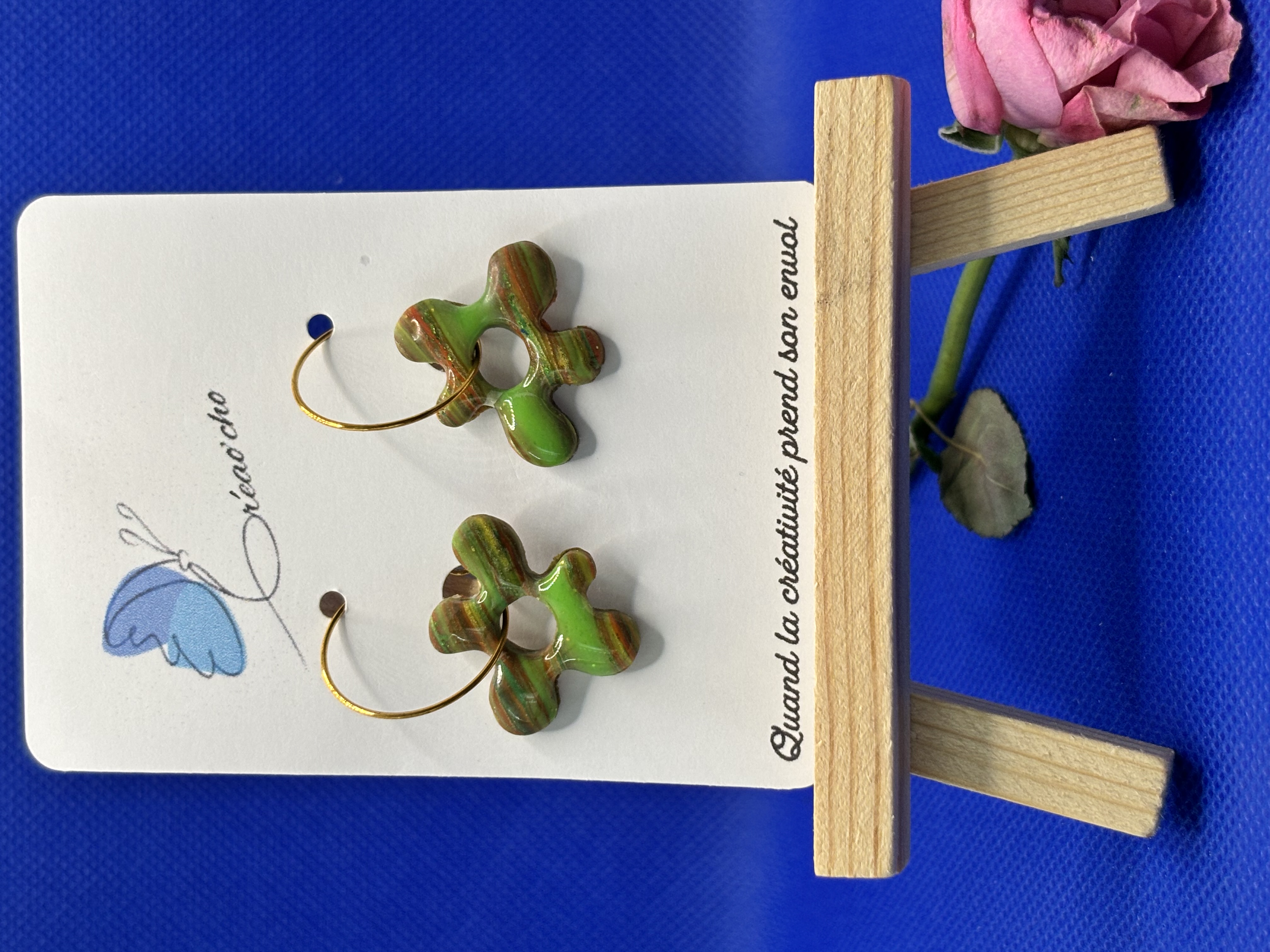 Boucles d'oreilles 4Fleur jardin" VVNO8