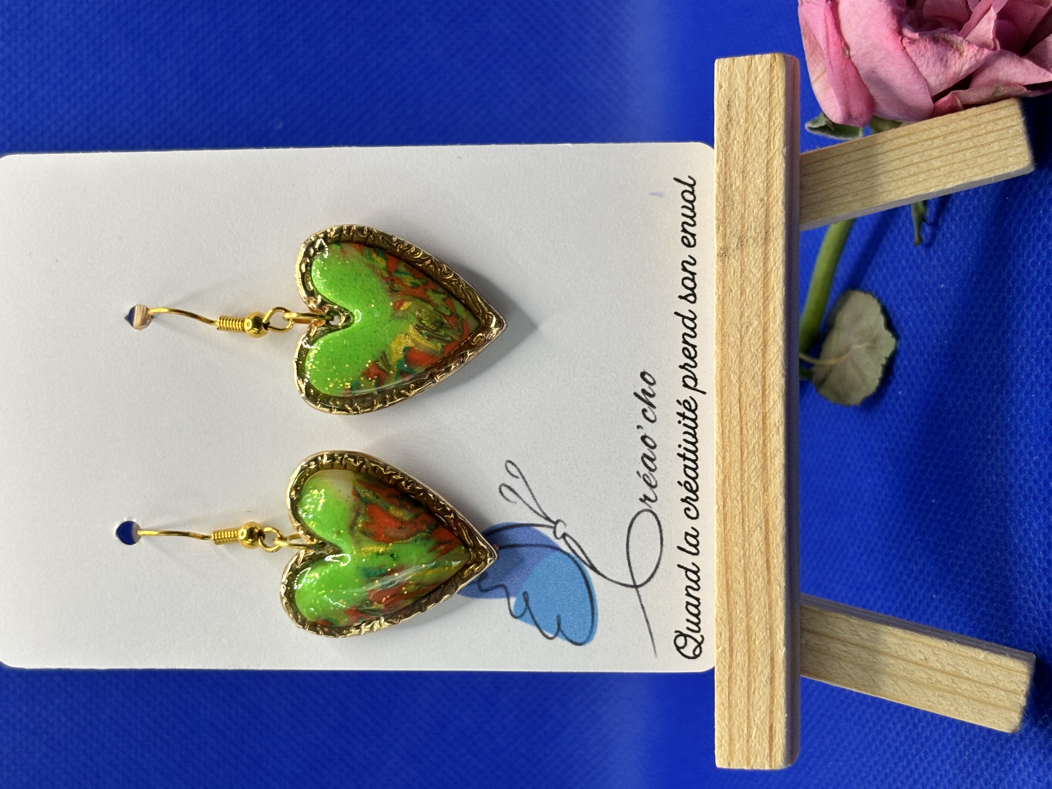 Boucles d'oreilles "Coeur jardin" VVNO9