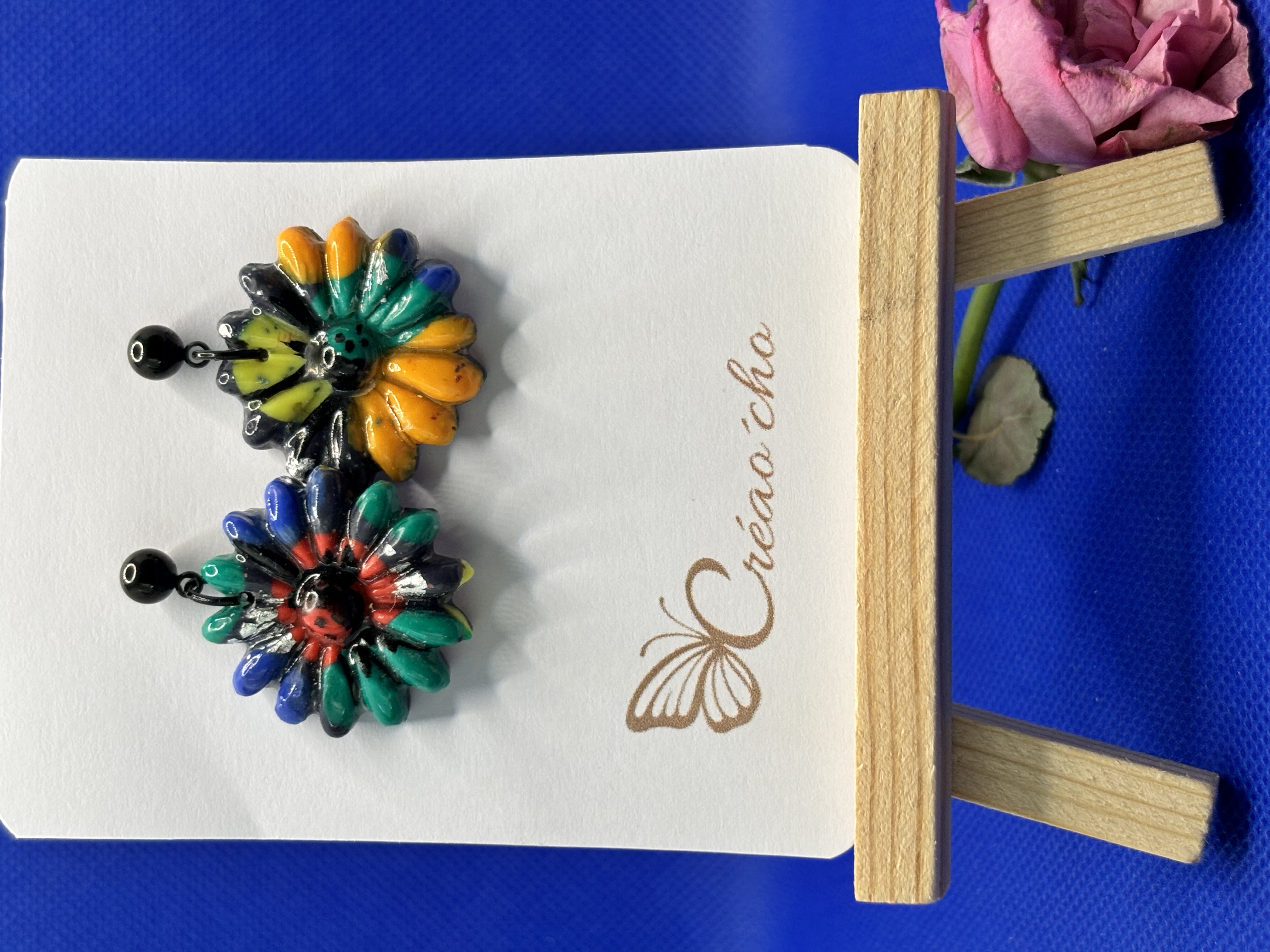 Boucles d'oreilles "Fleur confetti" FEF5