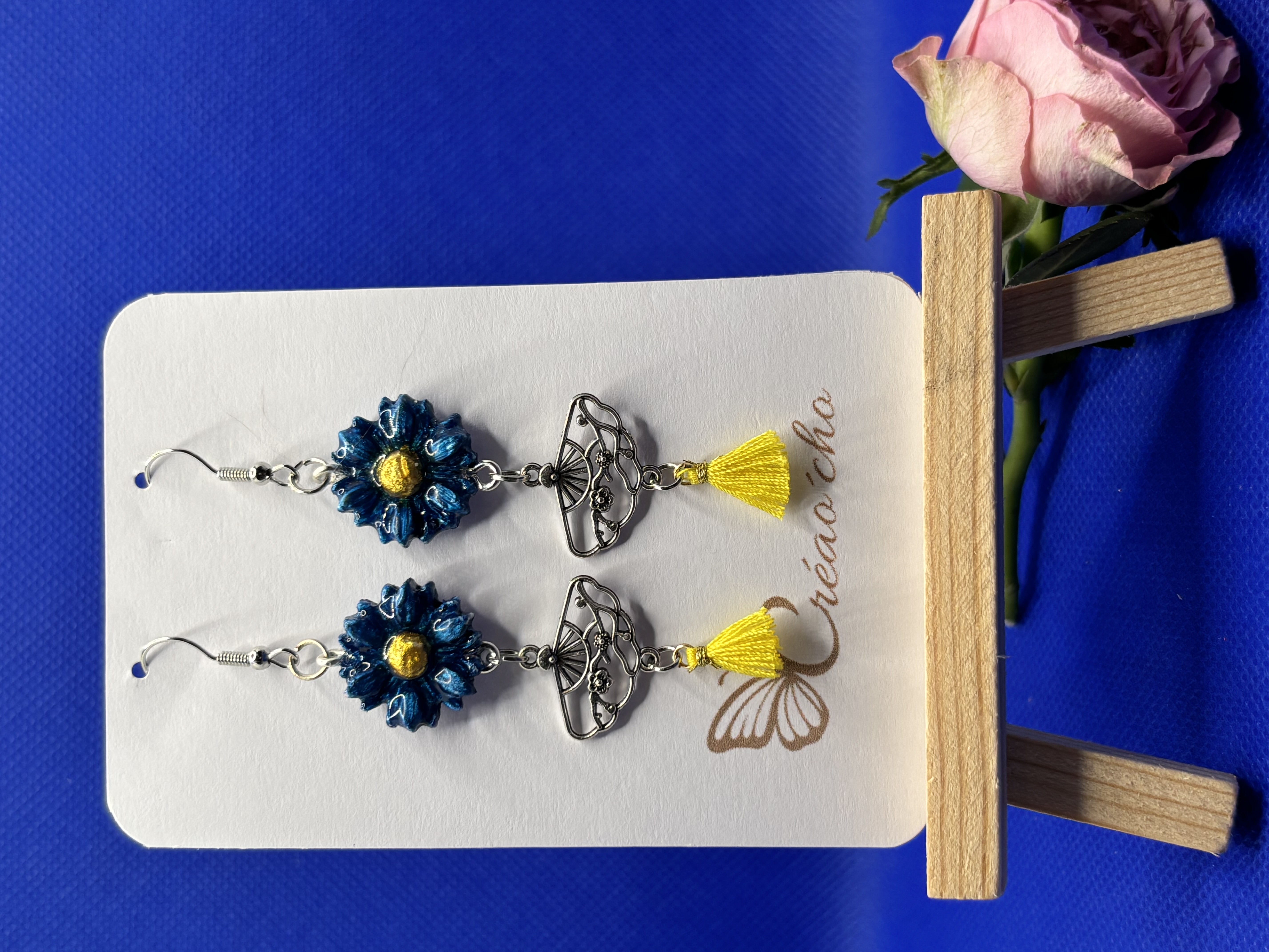 Boucles d'oreilles "Fleur souffle de jardin"FEF10