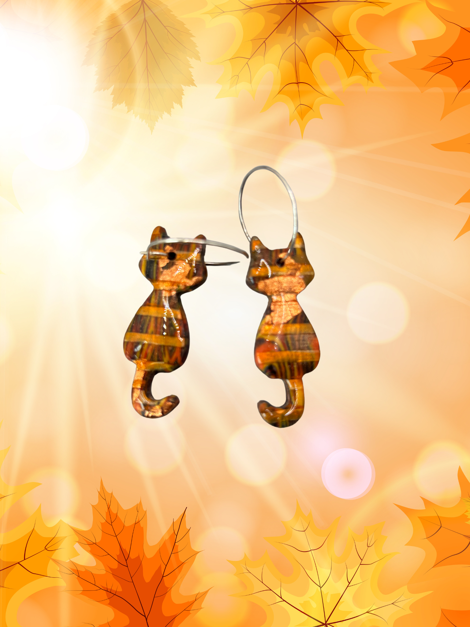 Boucles d'oreilles chat ATM4