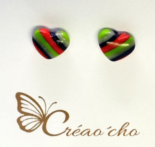 Puce coeur multicolore PC5