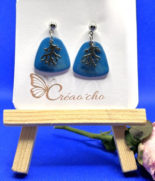 Boucles d'oreilles bleu turquoise CDT1