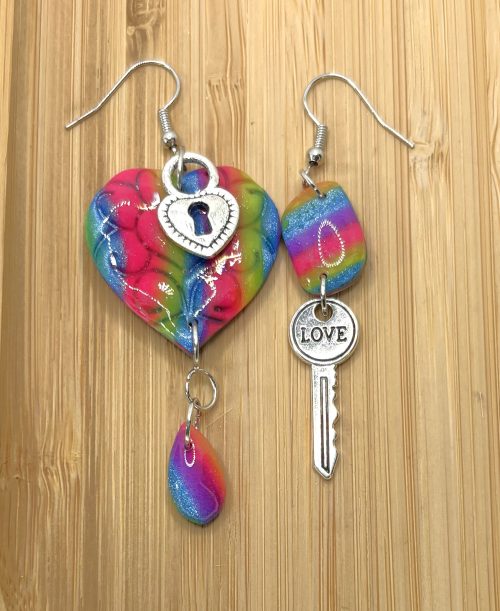 Boucles d'oreilles "la clé de mon coeur" TLC7