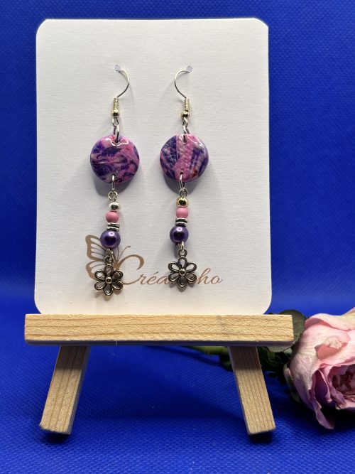 Boucles d'oreille " Perle de florale"SDM5