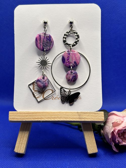 Boucles d'oreilles " papillon ensoleillé"SDM7
