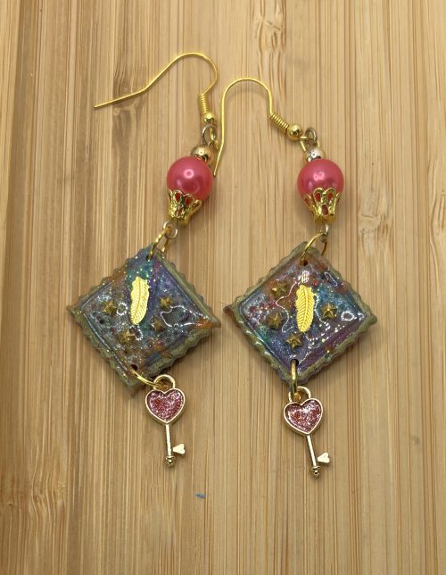 Boucles d'oreilles "secret de plume"TLC4'