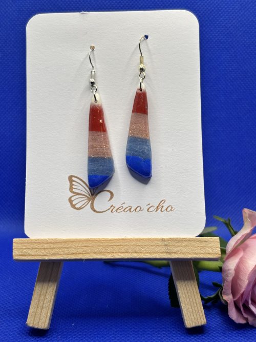 Boucles d'oreilles "Ruban' Mdrb7