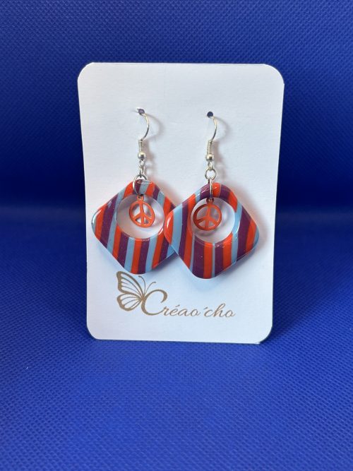 Boucles d'oreilles "carré percé" LLEF21
