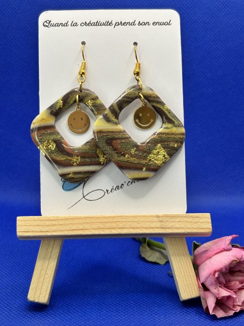 Boucles d'oreilles "Carré" LBD3