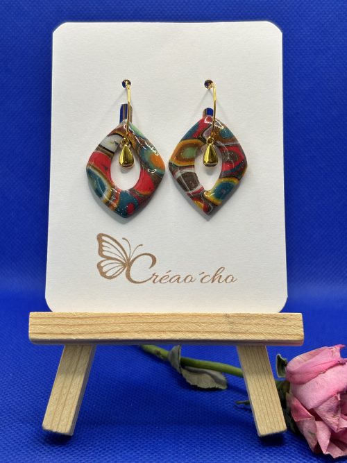 Boucles d'oreilles "Losange"FDM1