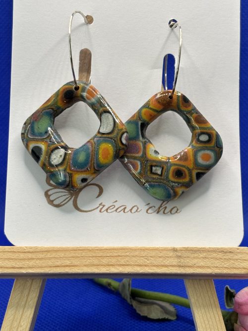 Boucles d'oreilles "Carré" FDM6