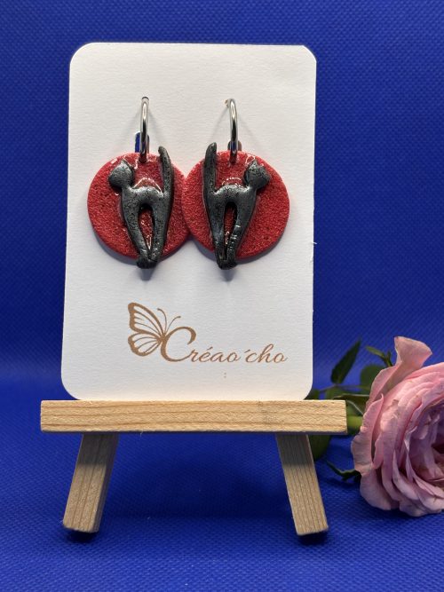 Boucles d'oreilles "Chat" EREN1