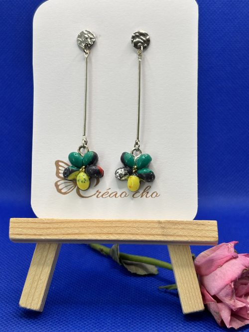Boucles d'oreilles "Fleur confetti"GFNC4