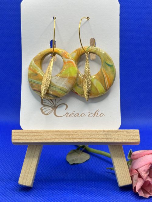 Boucles d'oreilles " Rond percé jardin"VVNO3