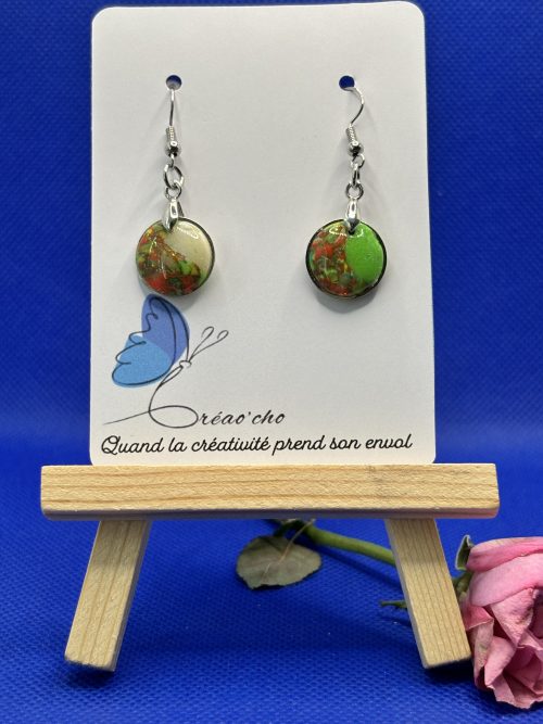 Boucles d'oreilles " ronde jardin"VVNO13