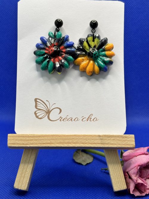 Boucles d'oreilles "Fleur confetti" FEF5