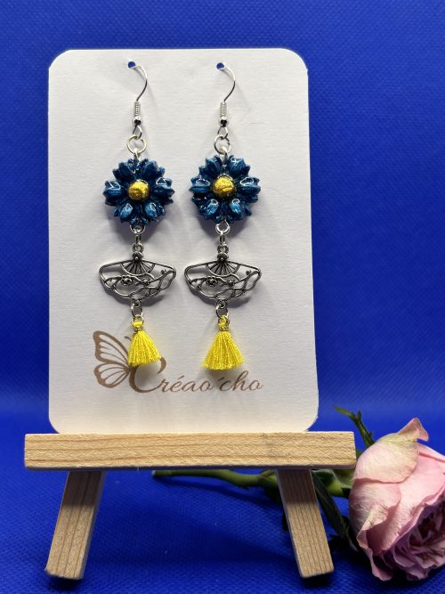 Boucles d'oreilles "Fleur souffle de jardin"FEF10