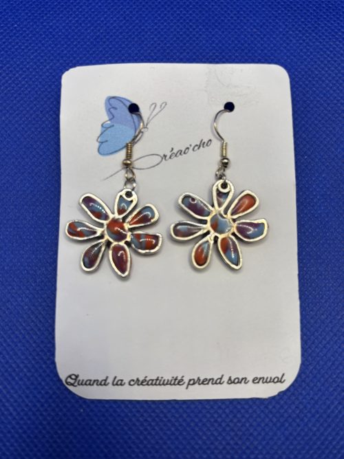 Boucles d'oreilles "Fleur d'éclat"  FEF11