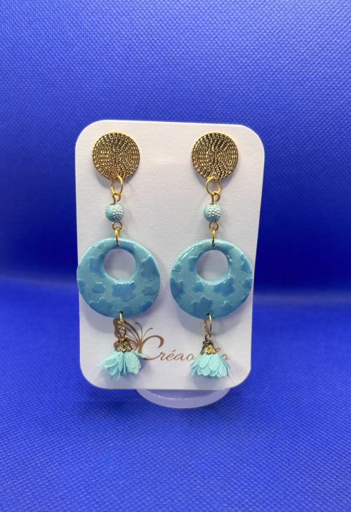 Boucles d'oreilles " Océan turquoise"CDT11