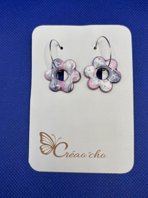 Boucles d'oreilles "Fleur pampille" SDM15